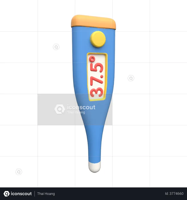 Digital Thermometer  3D Illustration