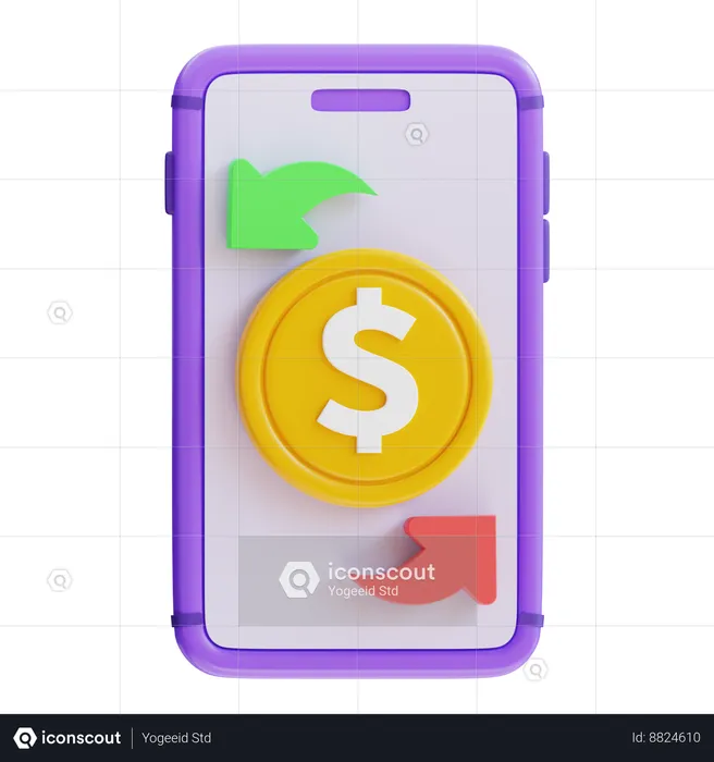 Digital Transaction  3D Icon