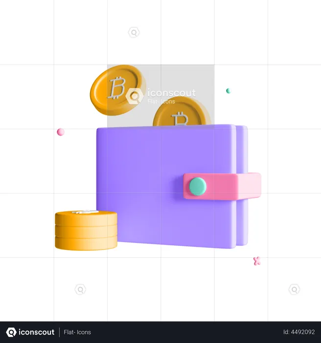 Digital Wallet  3D Illustration