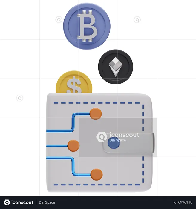 Digitale Geldbörse  3D Icon