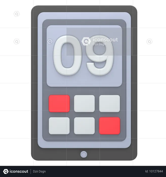 Digitaler Kalender  3D Icon