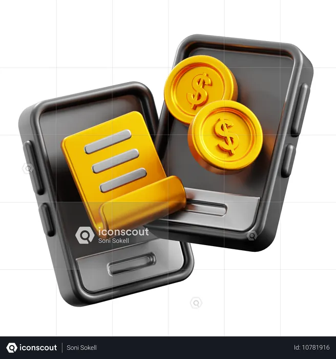 Digitales Geld  3D Icon