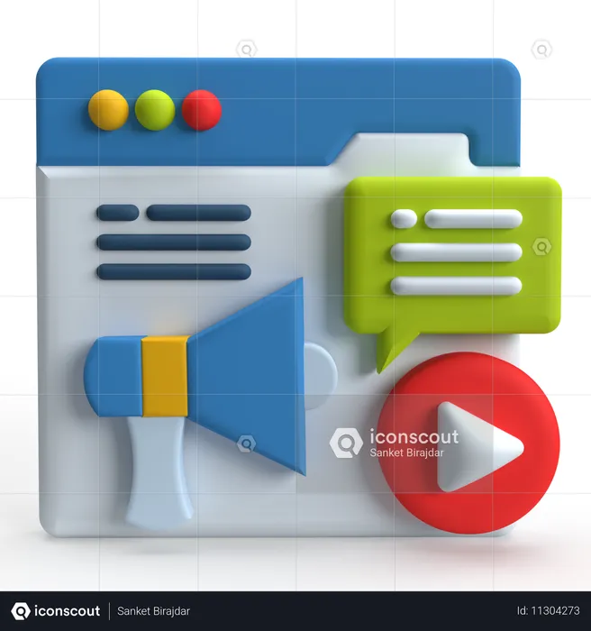 Digitales Marketing  3D Icon