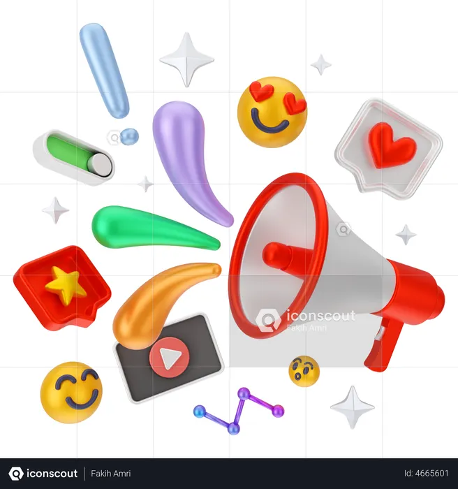 Digitale Marketingförderung  3D Icon