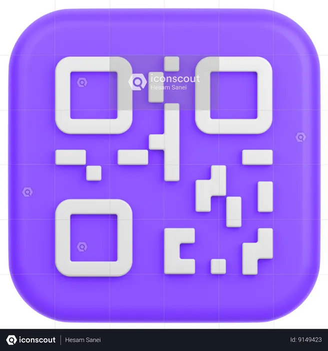 Digitalizar código qr  3D Icon