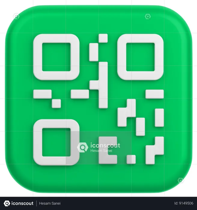 Digitalizar código qr  3D Icon