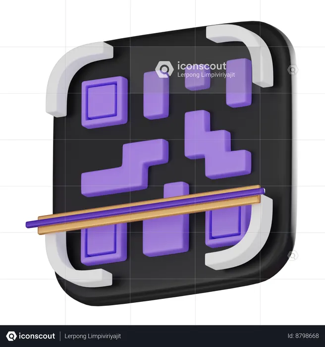 Digitalizar código qr  3D Icon