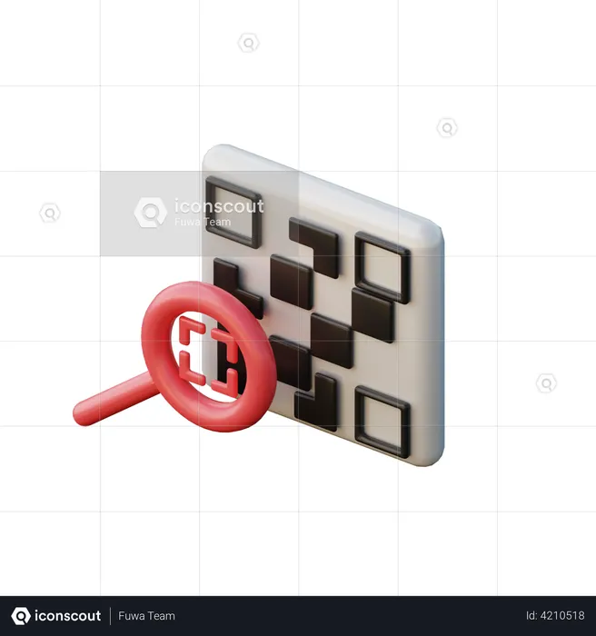 Digitalizar código qr  3D Illustration