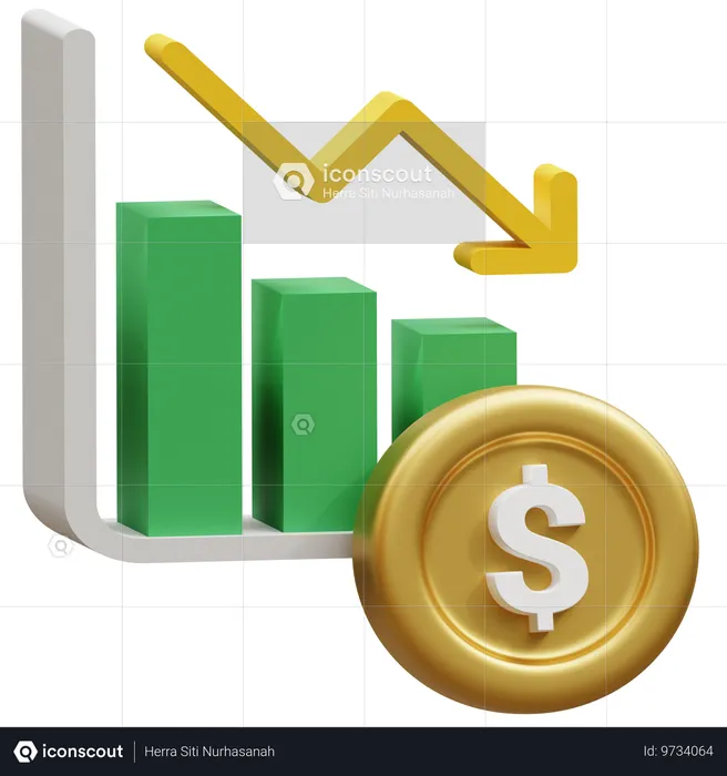 Diminuer  3D Icon