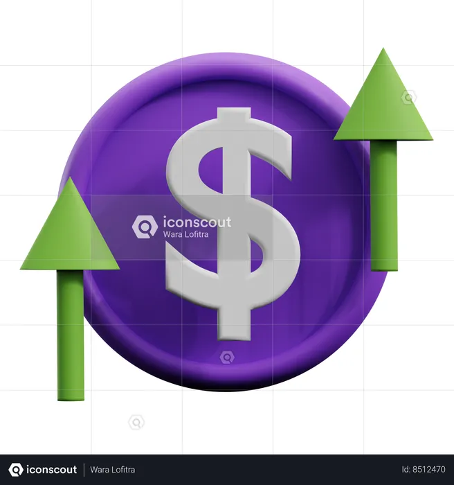 Dinero arriba  3D Icon