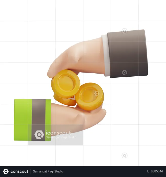 Dinero caridad  3D Icon