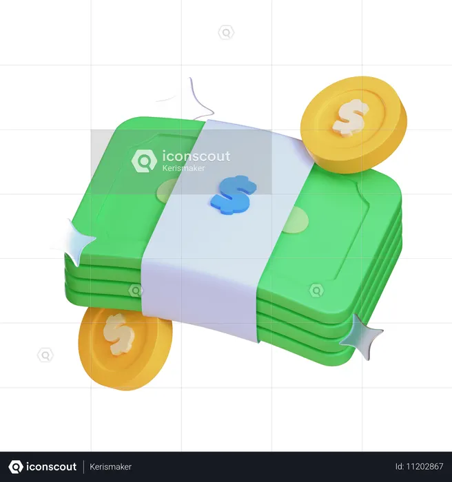 Dinero en efectivo  3D Icon