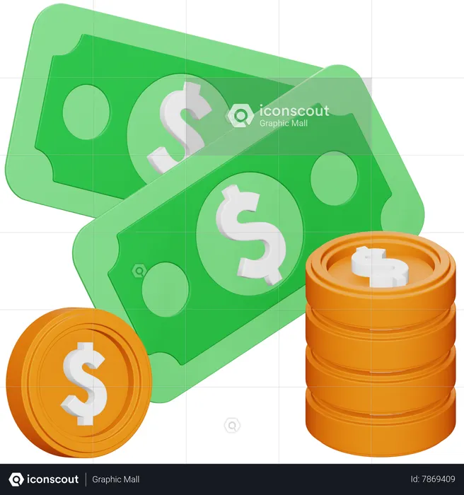 Dinero en efectivo  3D Icon