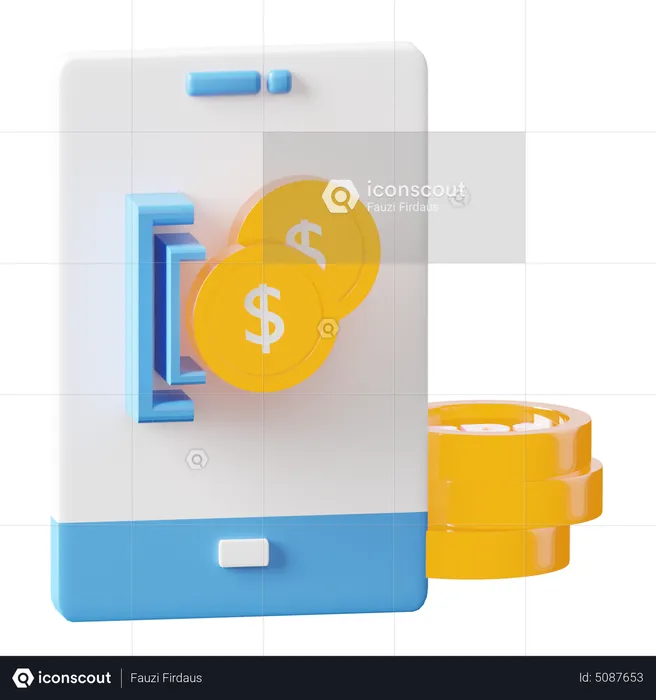 Dinero en línea  3D Icon