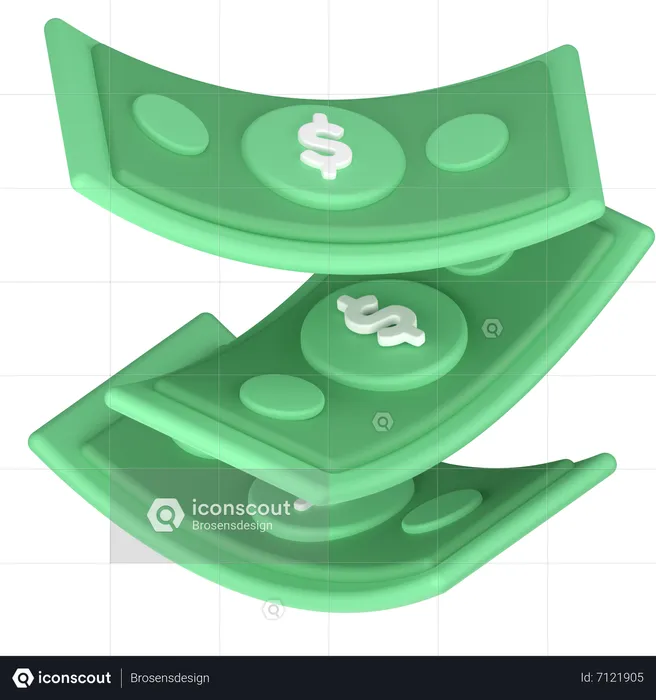 Dinero cayendo  3D Icon