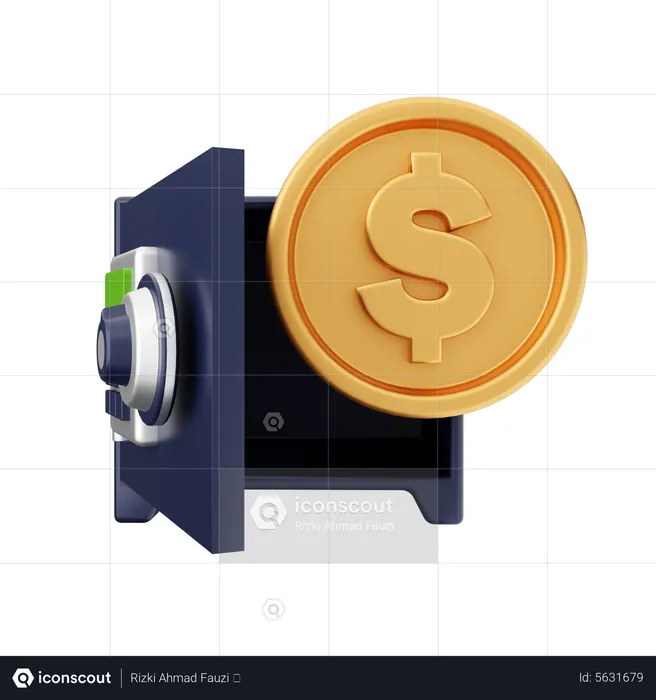 Dinero seguro  3D Icon