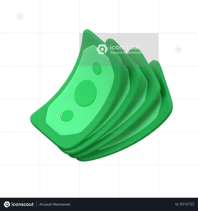 Dinheiro  3D Icon