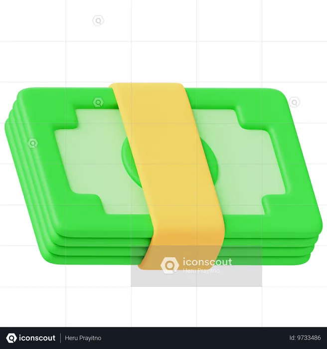 Dinheiro  3D Icon