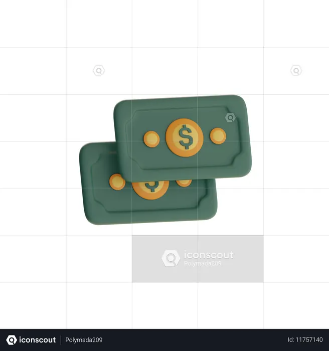 Dinheiro  3D Icon