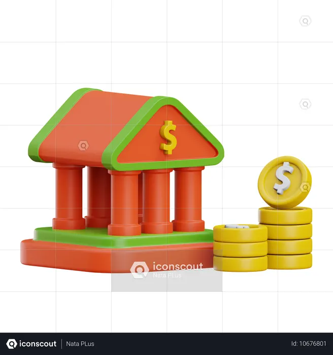 Banco de dinheiro  3D Icon