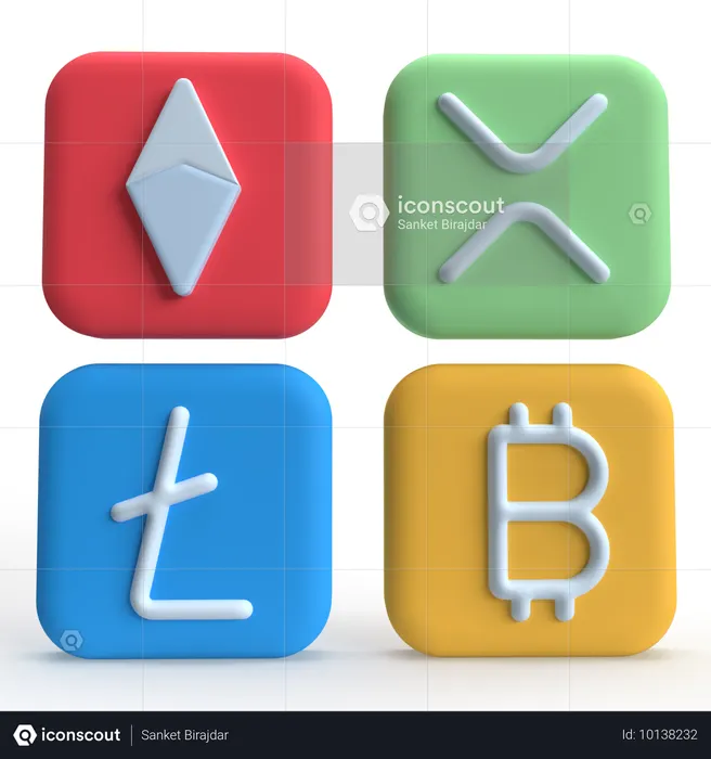 Dinheiro digital  3D Icon
