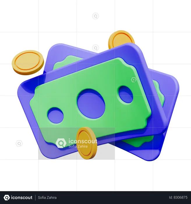 Dinheiro em espécie  3D Icon