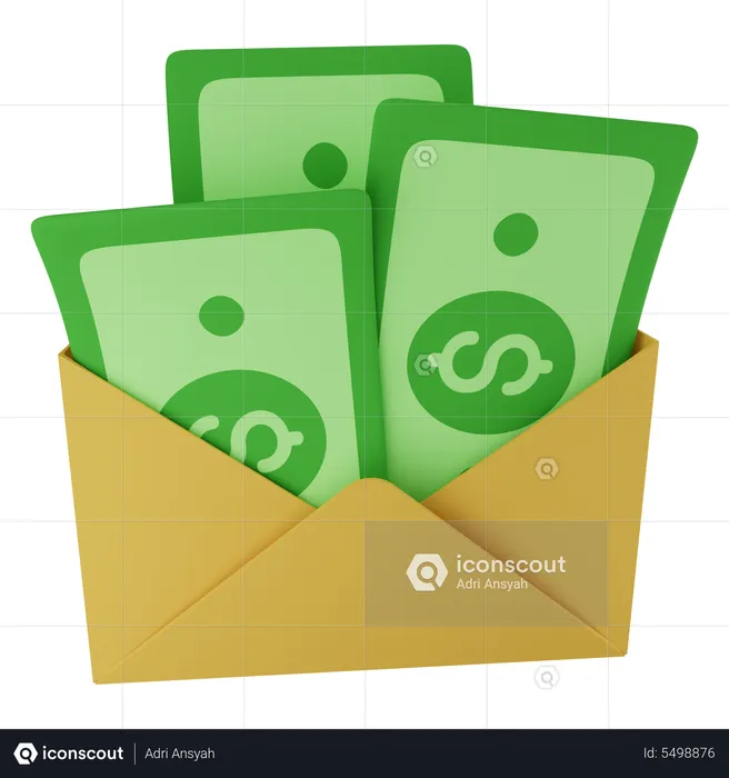 E-mail de dinheiro  3D Icon