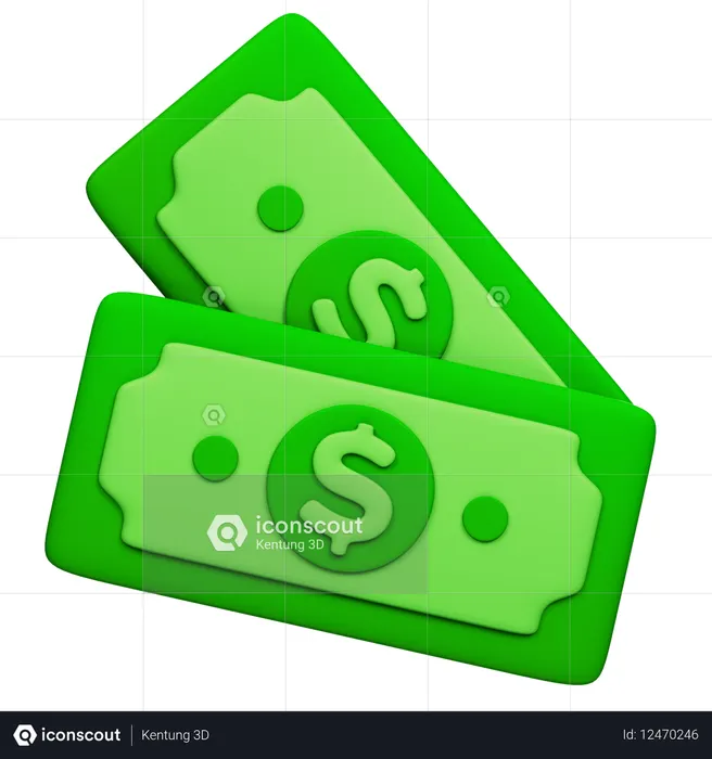 Dinheiro em dólar  3D Icon