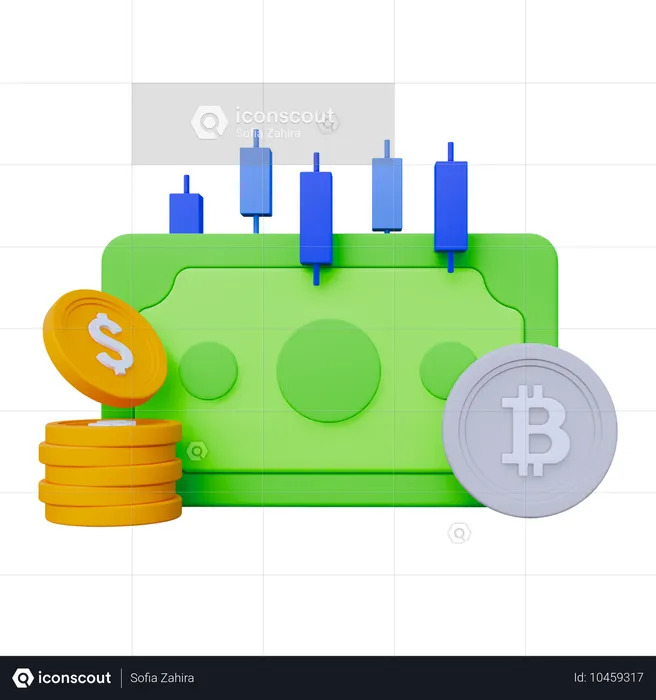 Negociação de dinheiro  3D Icon