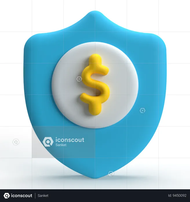 Segurança monetária  3D Icon