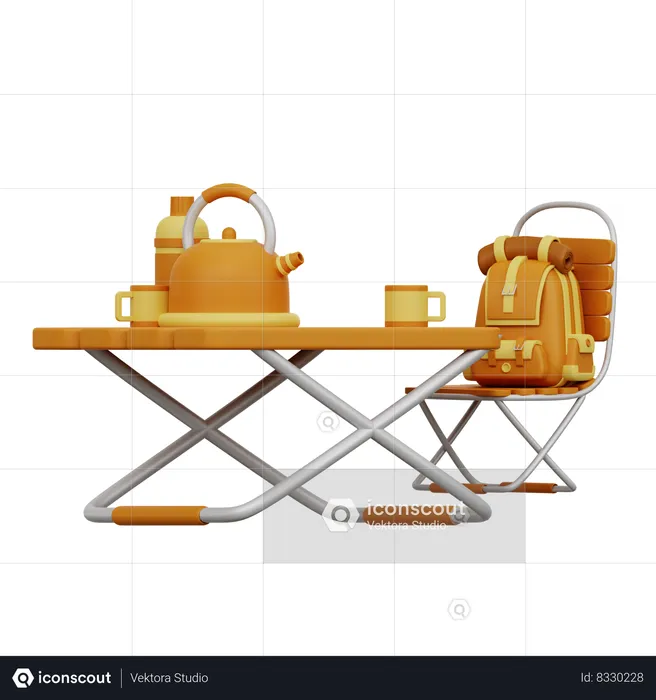 Dining Table  3D Icon