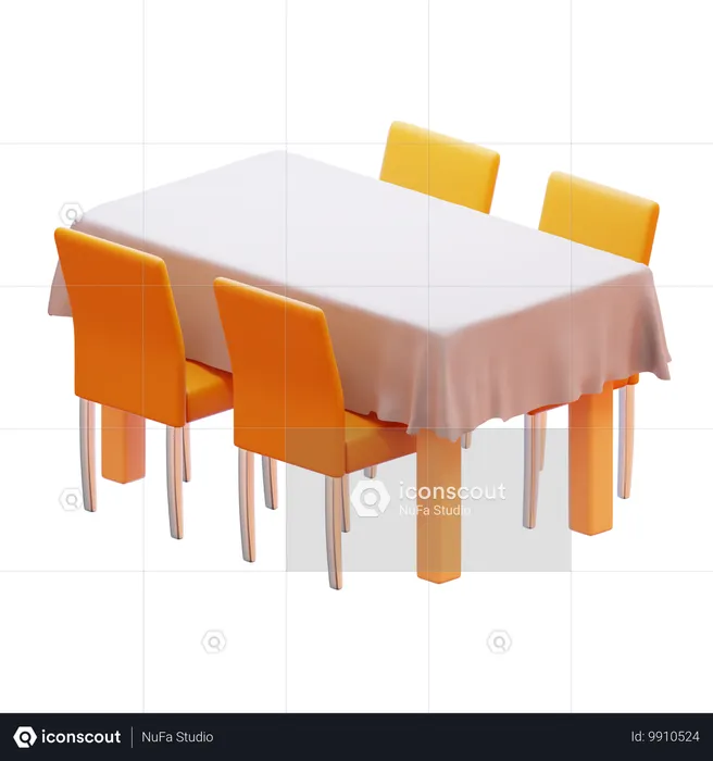 Dining Table  3D Icon