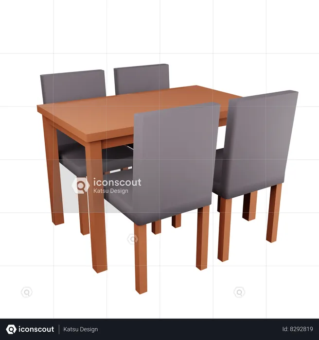 Dining Table  3D Icon