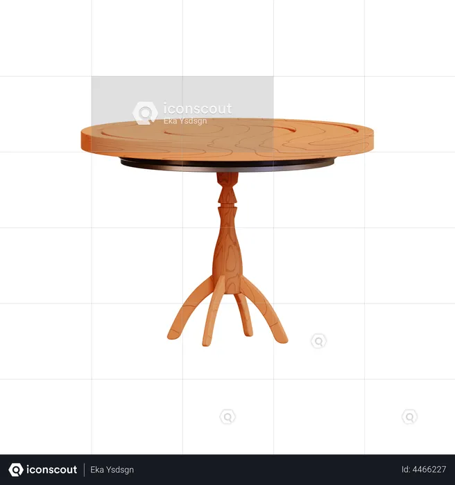 Dining Table  3D Illustration