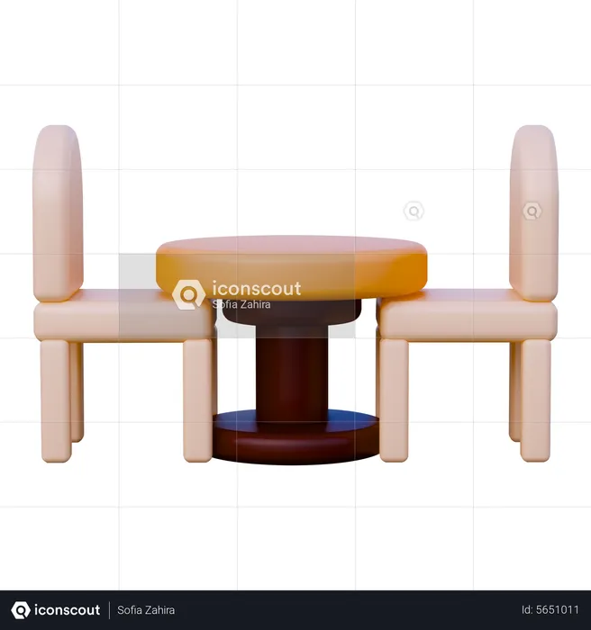 Dining Table  3D Icon