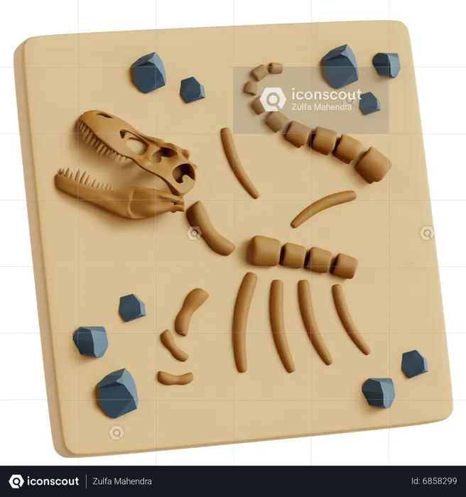 Dinosaur Fossil  3D Icon
