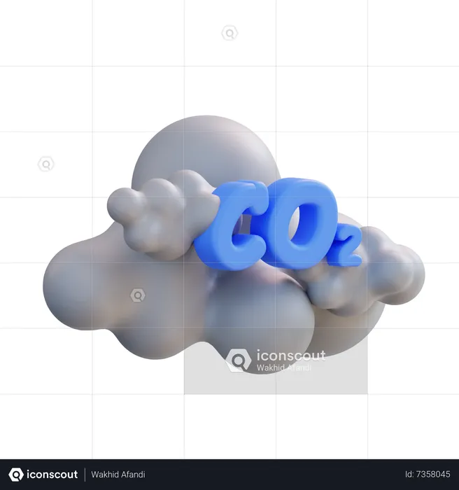 Dióxido de carbono  3D Icon