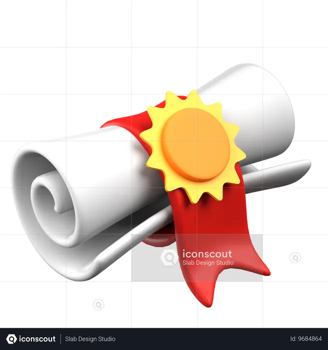 Diploma  3D Icon