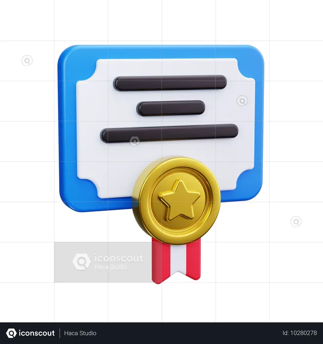 Diploma  3D Icon