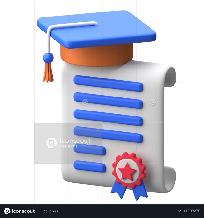 Diploma  3D Icon