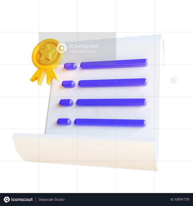 Diploma  3D Icon