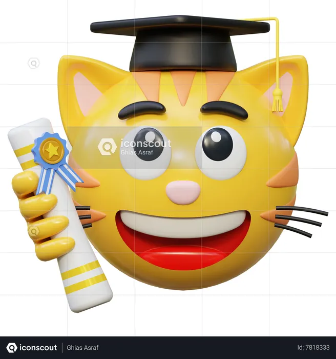 Diploma Emoji 3D Icon