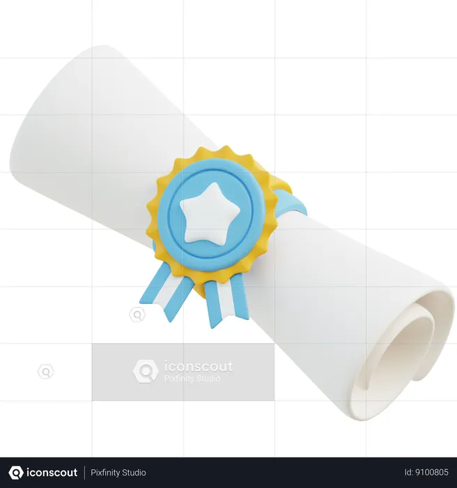 Diploma Degree  3D Icon