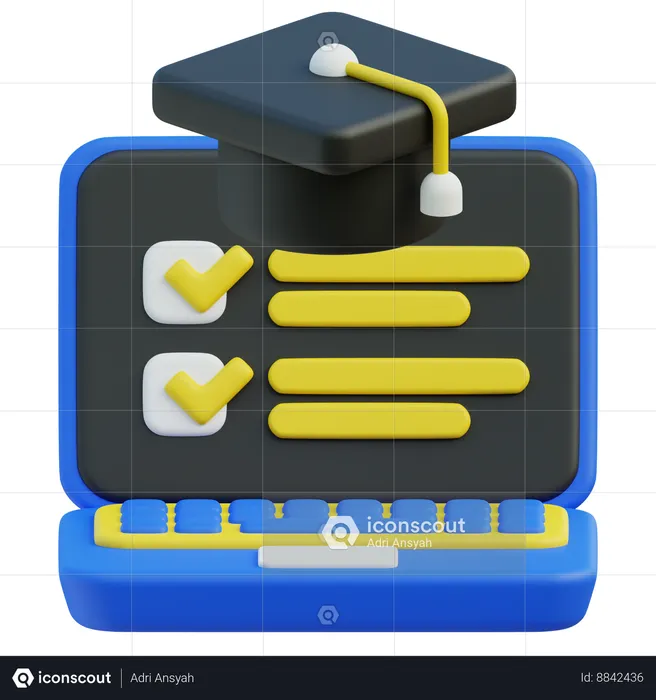 Diplôme en ligne  3D Icon