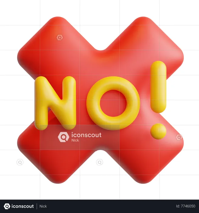 Dis non Emoji 3D Icon