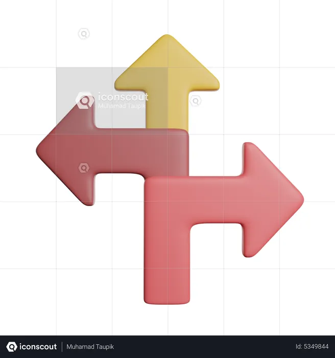 Caminho de direção  3D Icon