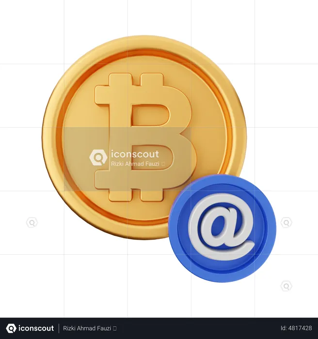 Dirección de Bitcoin  3D Icon