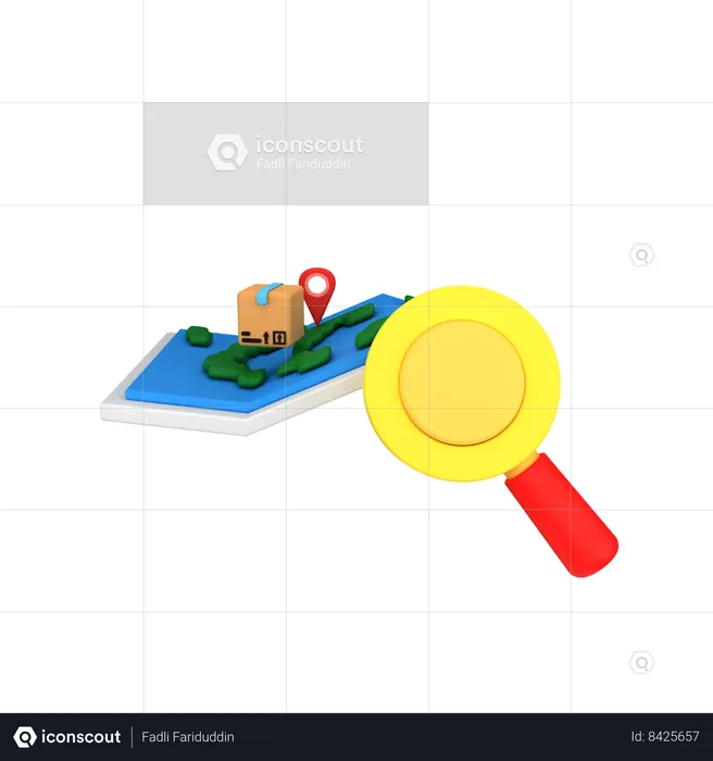 Dirección de búsqueda  3D Icon