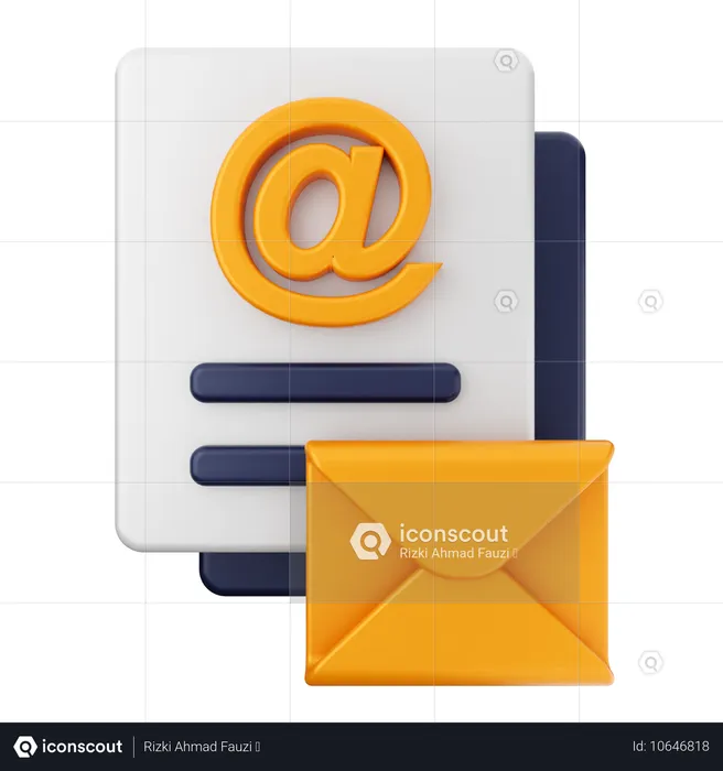 Dirección correo mensaje  3D Icon