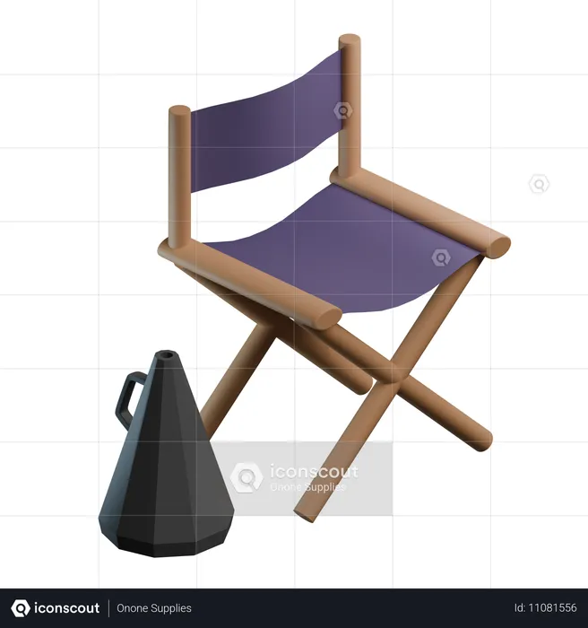 Chaise de réalisateur  3D Icon